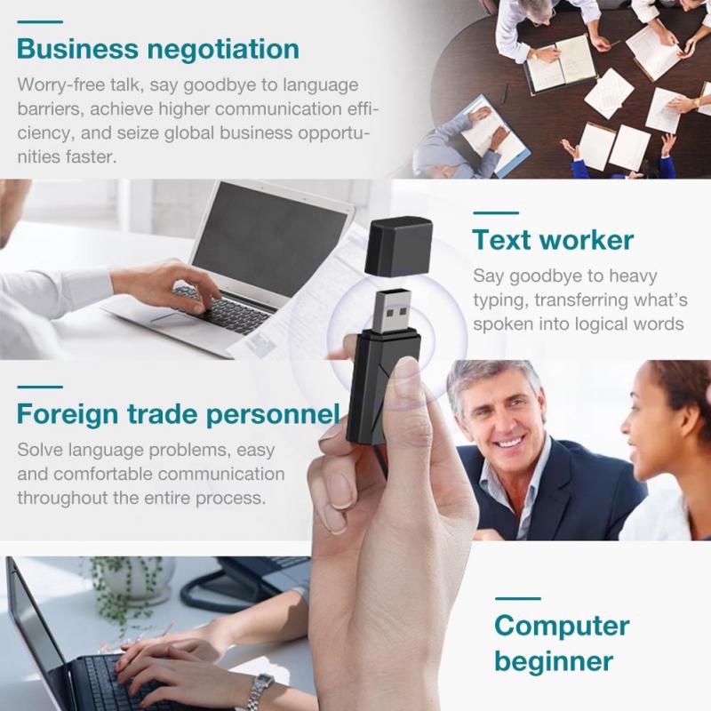 Voice Translator Intelligent Real Time Multifunction Smart 28 Languages Cordless Computer PC Home Office Writer Portable