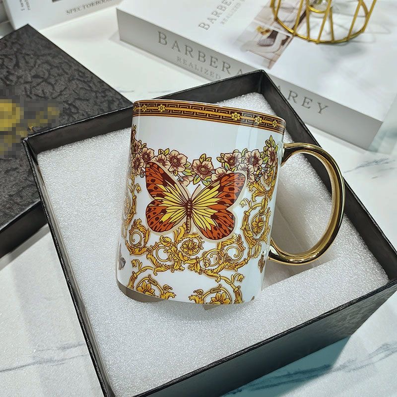 European Butterfly Tableware Set, Steak Plate, Noodle Bowl, Soup Bowl, Rice Bowl, Spoon Decoration,: green