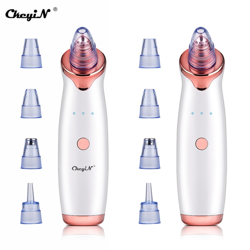 CkeyiN 5 in 1 Face Vacuum Suction Pore Cleaner Nose Blackhead Remover Acne Pimple Removal Household SPA Skin Care