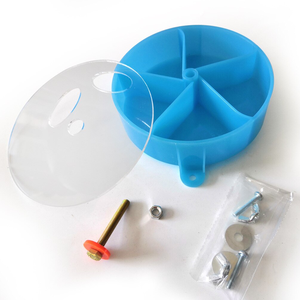 Shape Rotatable Wheel Toy Food Puzzle Bird Device Parrot: Blue