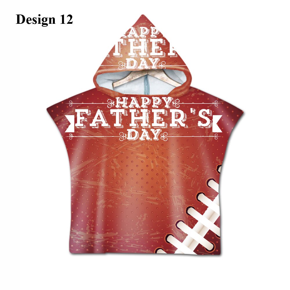 Novelty Sport American Football Rugby Baby Kids Kinderen Hooded Handdoek Zwembad Zwemmen Bad Strand Poncho Handdoek Cape: Design 12