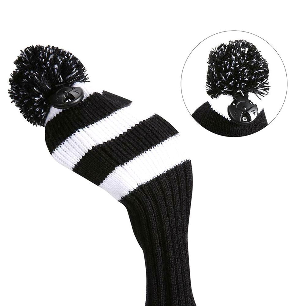 1 Pc Fairway Metaal Hout Golf Headcover Knit Pom Head Cover Set Duurzaam Slijtvast Sport Clubs Fairway Woods Golf cover