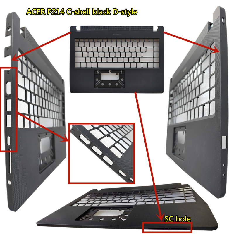 Suitable Laptop Keyboard Shell BOTTO Case ABCD Cover For ACER TravelMate P214 N19Q Black: ROYAL BLUE