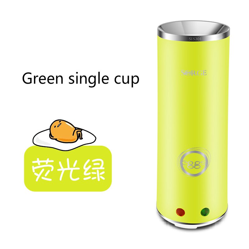 Máquina Eléctrica de doble rodillo de huevo de elevación automática para el hogar, herramienta de cocina, máquina maestra de tortilla para huevos, máquina de salchichas para el desayuno: Green single cup
