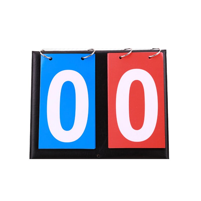 2-Digit Scoreboard Table Top Flip Score Count Board for Basketball,Volleyball: Blue-red