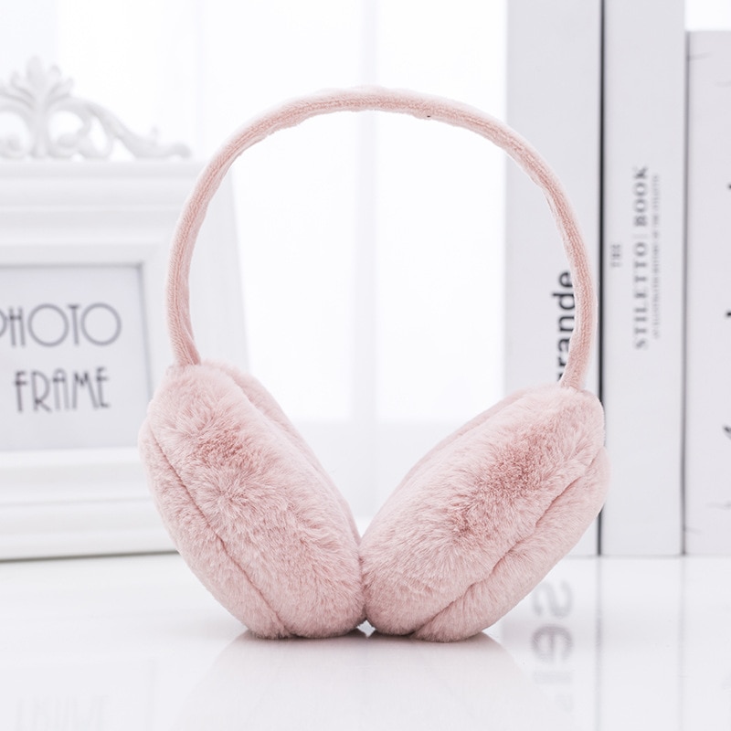 Hiver unisexe hiver cache-oreilles en peluche pliable couleur unie femmes hommes chauffe-oreilles Orejeras De Invierno