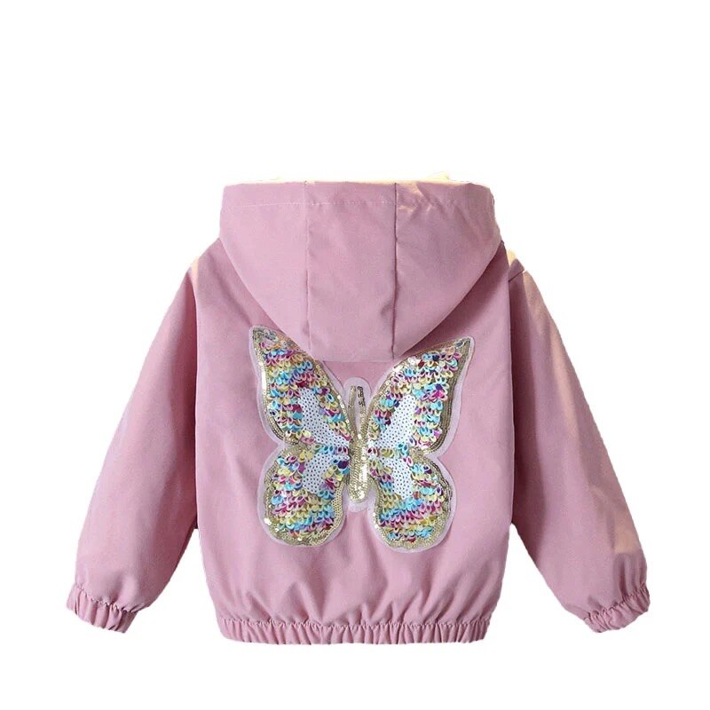 Lange Mouwen Jassen Voor Meisjes Kids Leuke Vlinder Jassen Mode Lente Herfst Kinderen Uitloper Meisjes Casual Kleding