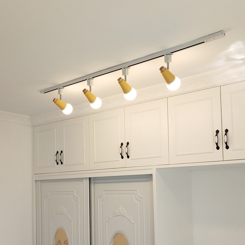 Luz de pista led moderna colorida conector dirección riel Spotlight riel iluminación de pista 110v 220v