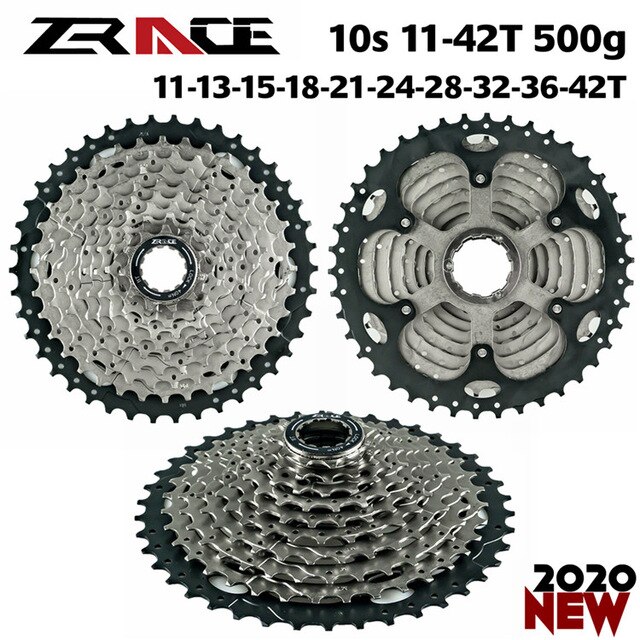 Zrace fietscassette 8 9 10 11 12s mtb vliegwiel mountainbike freewheel compatibel voor alivio / deore / slx / xt: 10s 11-42t 500g