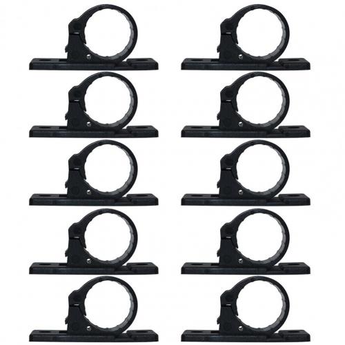 Self-adhesive Convenient Housing Data Line Data Cable Clamps for Home:  Black L