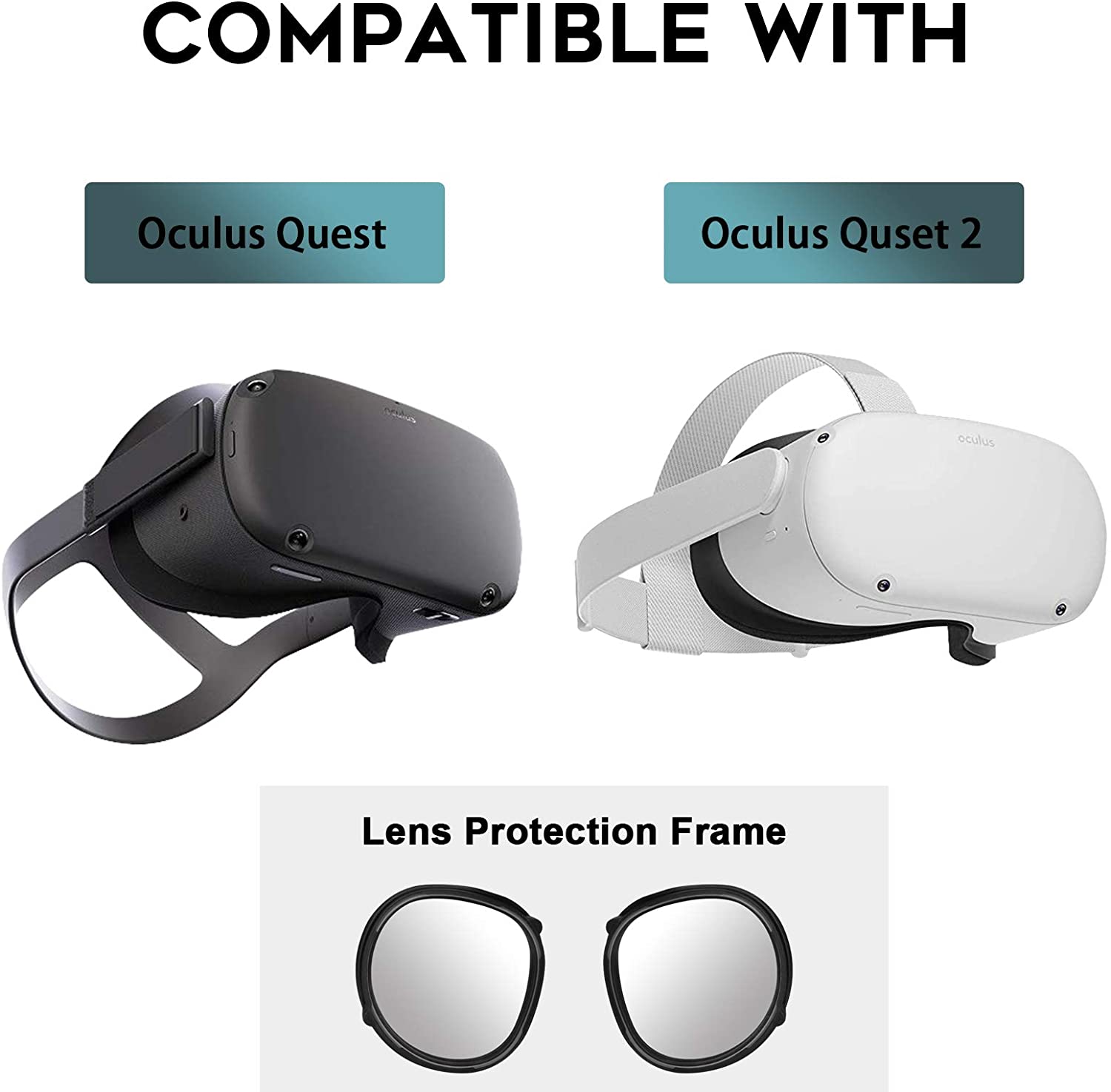 For Oculus Quest 2 Anti-Blue Eyeglass VR Magnetic Glasses Lens Frame Quick Disassemble Clip Protection