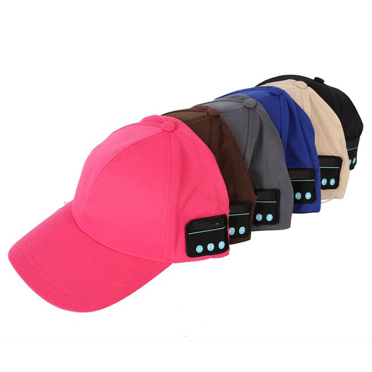 6 kleuren Baseball Cap Draadloze Blue tooth Slimme Cap Headset Hoofdtelefoon Hoed Speaker Microfoon Cap