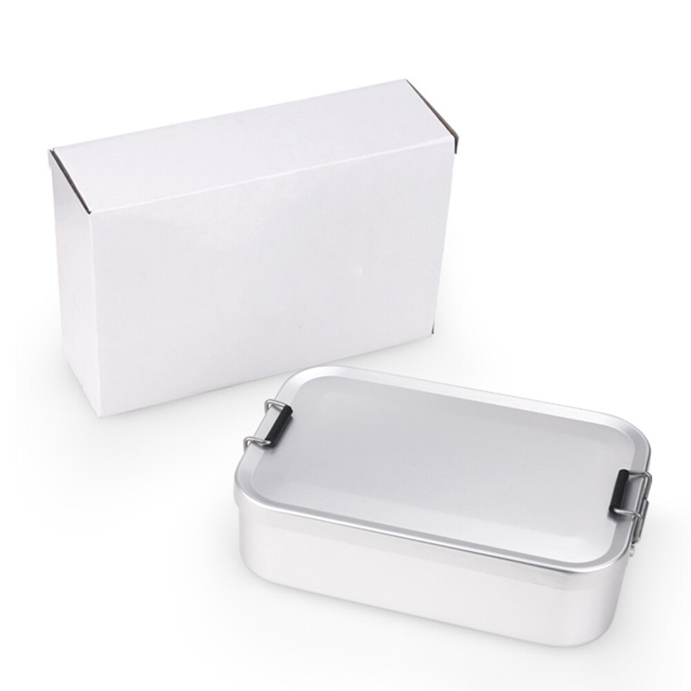 Aluminum Lunch Box For Travel Camp Portable Lightweight Thick Japanese Style Case Thermal Metal Bento Box Food Container 1PC