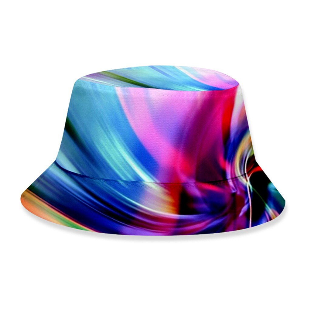 Unisex Foldable Bucket Hat Beach Sun Hat Men Women 3D Print Outdoor Activities Protecting Sun Hat Sunscreen Cap #z