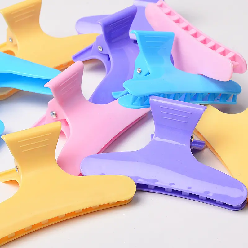 3/12 Stuks Vlinder Haar Clips Vrouw Meisje Haarspelden Styling Holding Gereedschap Haar Sectie Klauw Klemmen Professionele Salon accessoires: S / Lavendel