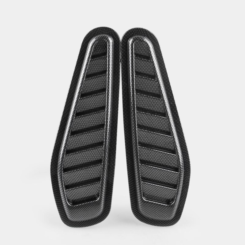 2 PCS Universal Car Decorative Sticker Air Flow Intake Scoop Bonnet Side Fender Vent Hood Set Protective Cover