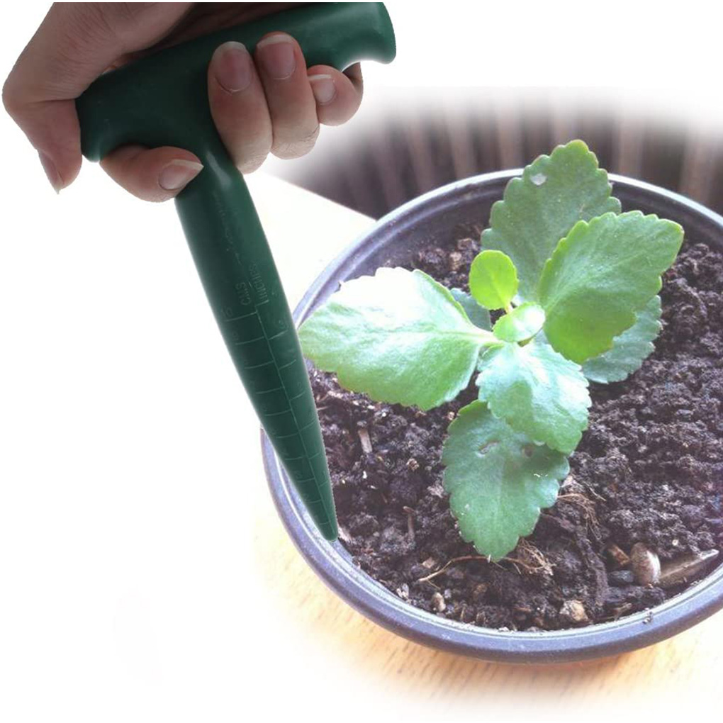 Punzón de jardín de plástico portátil, herramienta de perforación de suelo, herramienta de jardinería de plántulas, perforadora de suelo de jardín multifuncional
