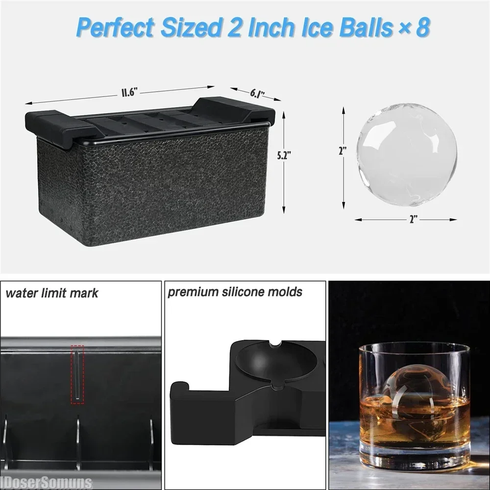 Ice Ball Maker Mould Bar Freeze Large Transparent Ice Cube Ice Maker High Transparency IceCube Tray Kitchen Accessories