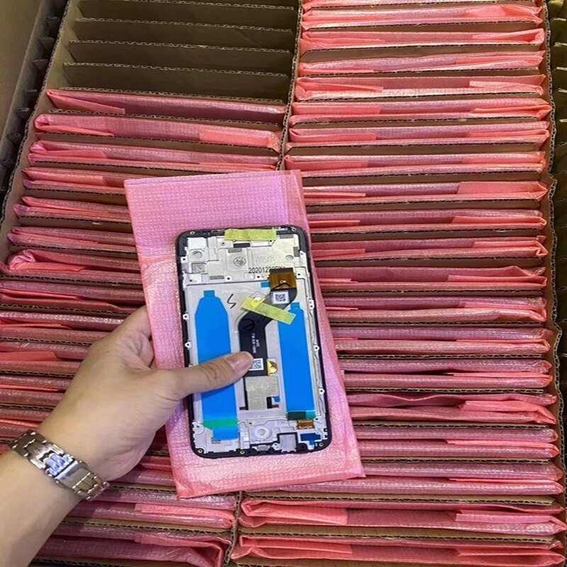Original 6.52 " lcd-display mit touchscreen und digitizer für tecno spark 6 go ke5j ke5k /  und spark go  ke5 mit rahmen