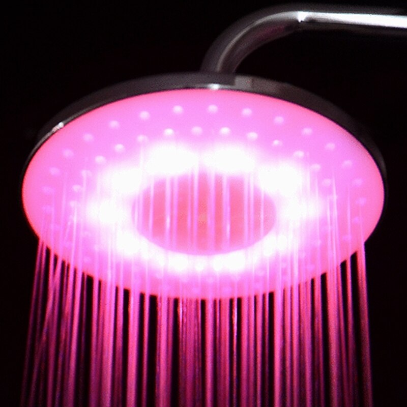 8\ "tommers rgb led lys rundt rustfritt stål nedbør dusjhode au