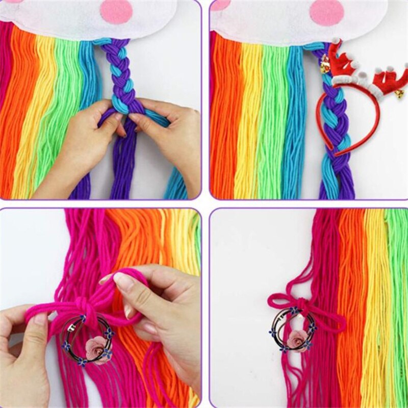Cute Unicorn Storage Hanging Wall Headwear Hairpin Storage Organizing Strip Rainbow Cloud Hair Clip Hairband Organiz Home Decor