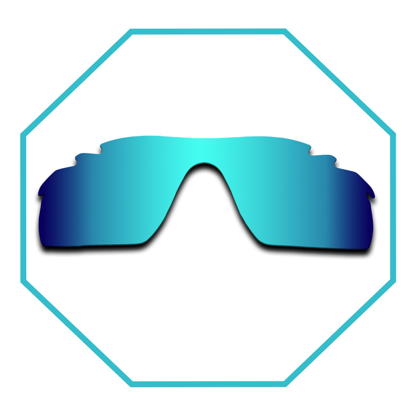 Lentes de repuesto polarizadas para marco ventilado RadarLock Path, muchos colores, antirreflectante, antiarañazos: Ice Blue