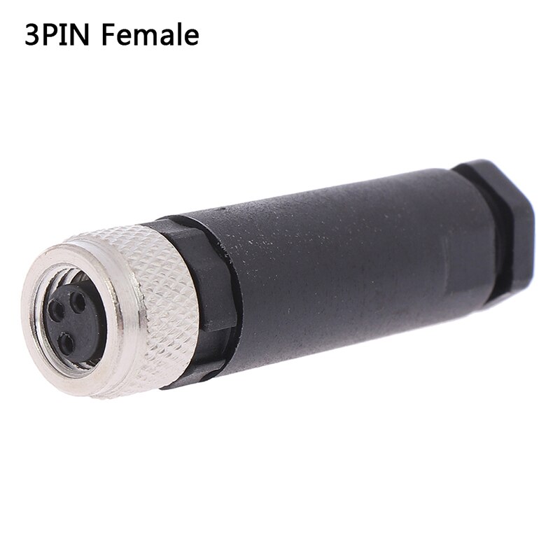 1Stck M8 Sensor Stecker Wasserdicht männlich & weiblich Stecker Gerade Winkel Schraube Gewinde Kupplung 3Stift 4 Stift: B