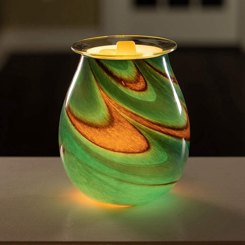 Chauffe-bougie électrique en verre, porte-bougie d&#39;aromathérapie, lampe à cire sans feu, prise américaine
