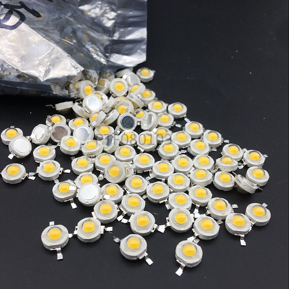 10-1000 stuks led cob lamp chip 1w 3w 3.2-3.6v ingang 100-220lm mini led lamp diode smd voor diy led schijnwerper spot downlight