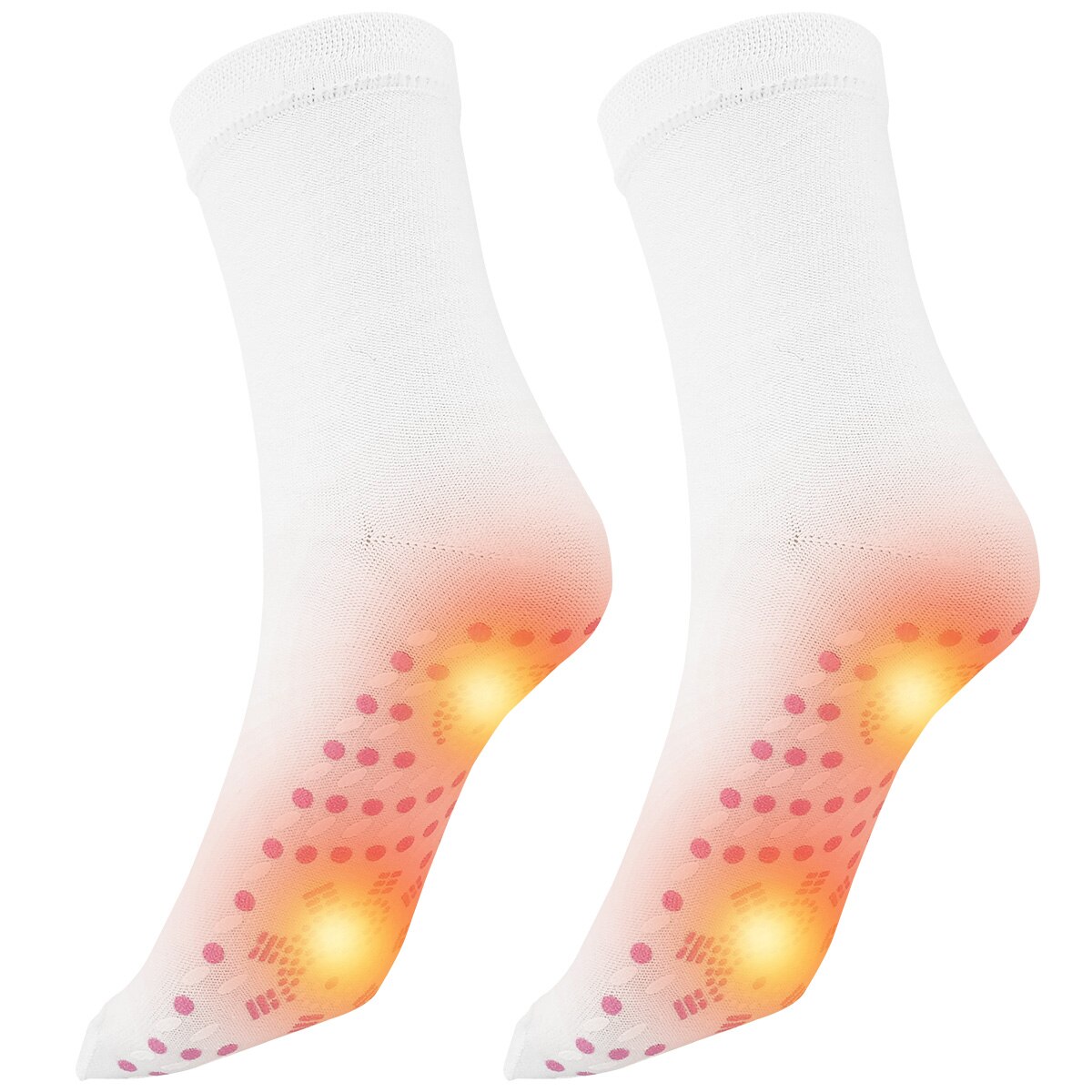 3/4/5 Pair Self-Heating Socks Winter Outdoor Warm Heat Insulated Socks Thermal Socks for Hiking Camping Fishing Cycling Skiing: 5 pair white