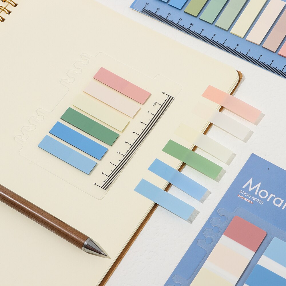 60/120/200pcs Solid Color Planner Stickers Index Bookmark Novelty Notes Memo Pad Loose-leaf Sticker Bookmark Page Sticker