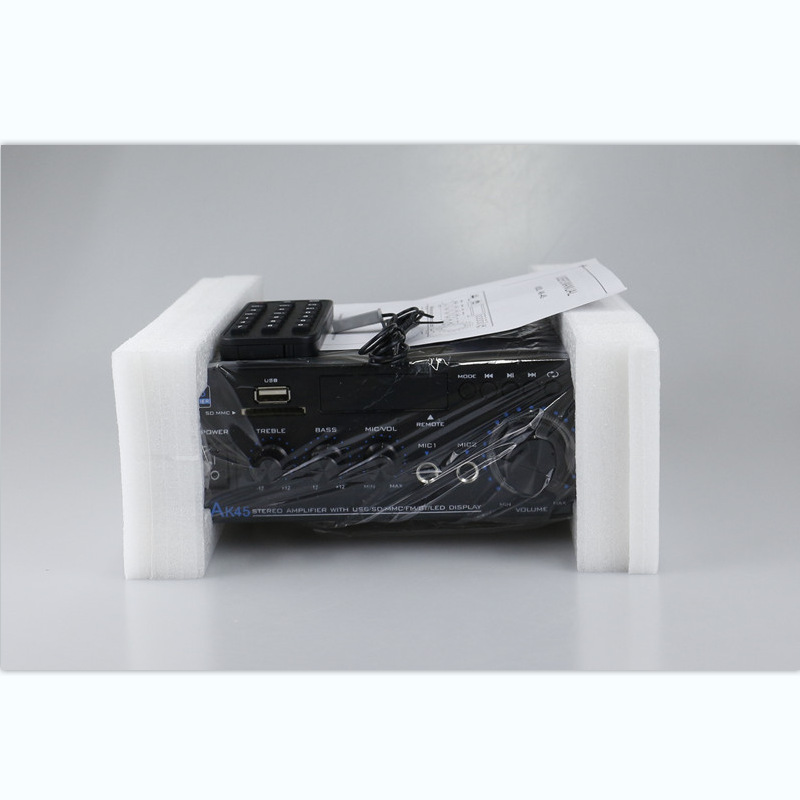 Amplificateur de puissance domestique AK45/AK35, 800W, 2 canaux, Bluetooth 5.0, son stéréo numérique Hifi, prise en charge FM, USB, SD, entrée micro