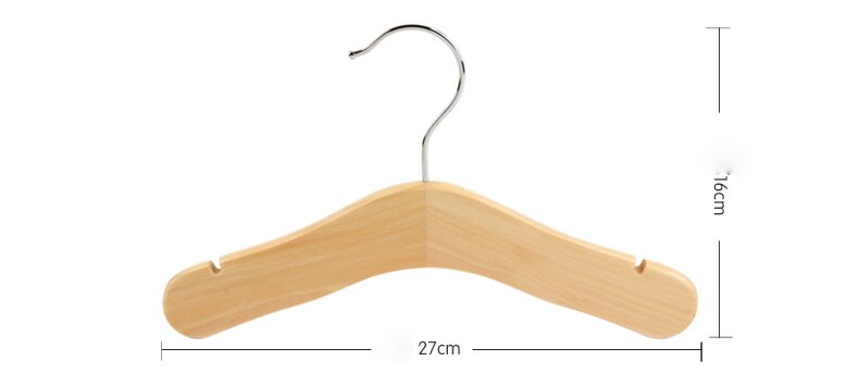 10 stks/partij Kind houten hanger kledingrek babykleertjes rek houten hangers voor kleding