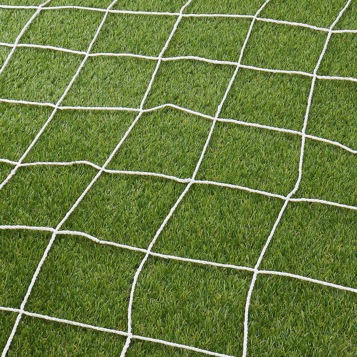 12x6FT Full Size Football Soccer Goal Post Net For Outdoor Sports Training Match High Impact Double Knotted White Polypropylene