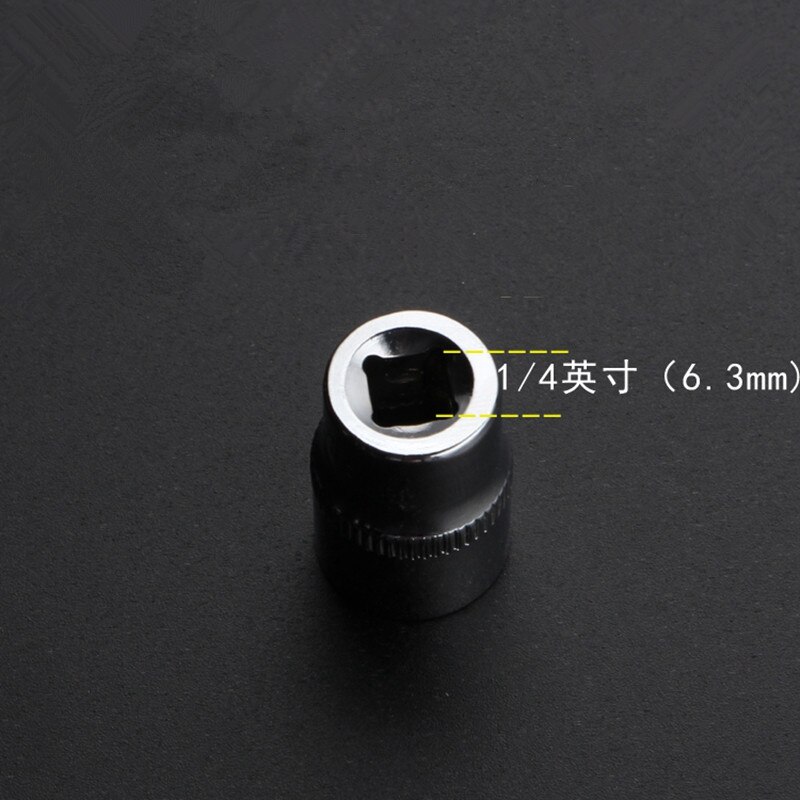 1PC 4MM 4.5MM 5MM 5.5MM 6MM 7MM 8MM 9MM 10MM 11MM 12MM 13MM 14MM 1/4" (6.3mm) Socket Wrench Head Sleeve Double EndHand Tool