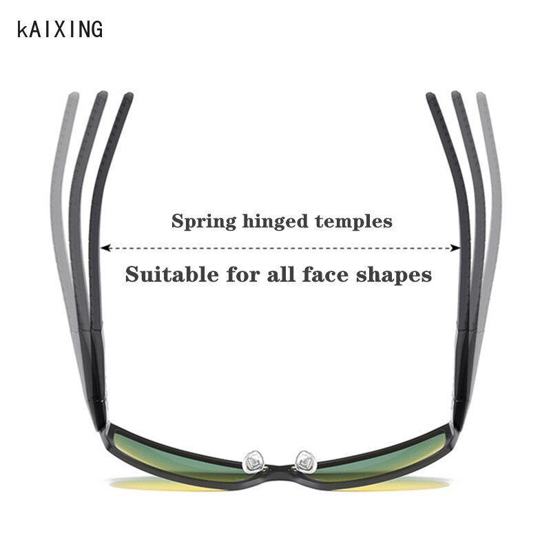 Kaixing aluminium dag- og nattesynsbriller mænd polariserede kørebriller top vintage solbriller kvinder antirefleks zonnebril heren