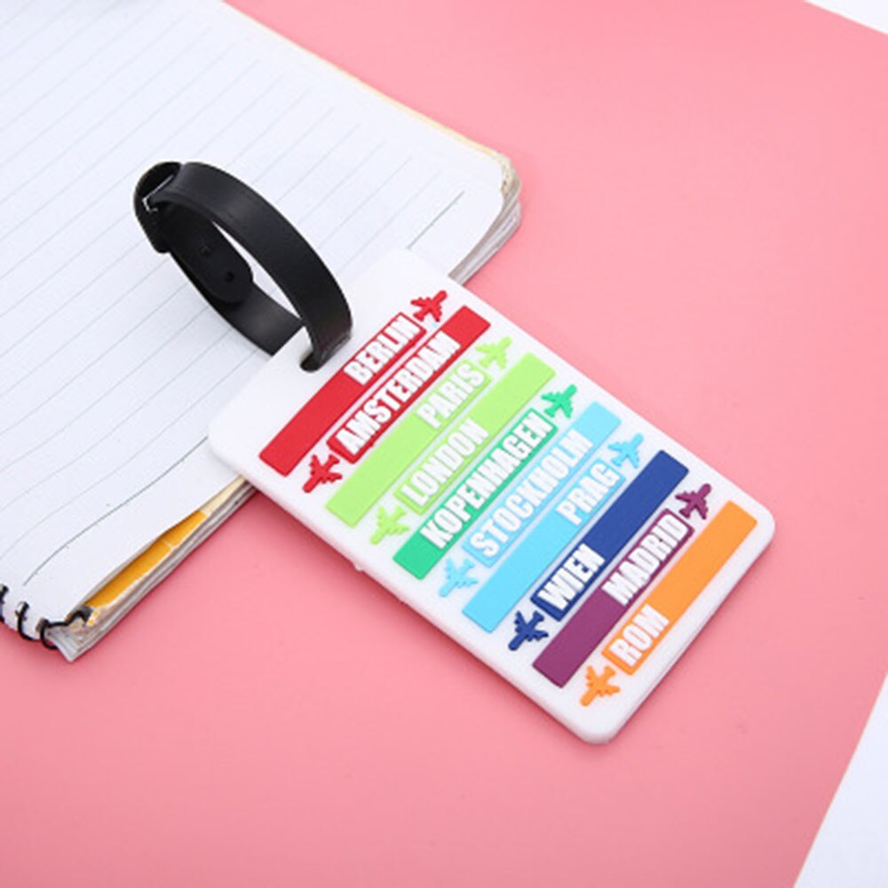 Suitcase Luggage Portable Tags Identifier Label ID Address Holder Protection Cover Luggage Tag Travel Accessories: 3