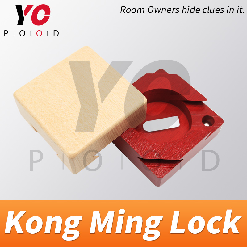 YOPOOD Kong Ming Lock Escape room game puzzel oude intellectuele lock 3D houten prop doos takagism game leverancier magnetisch slot