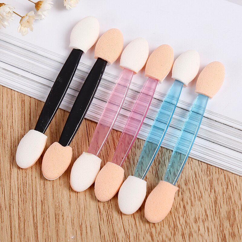 Pack of 10 double-headed sponge eye shadow sticks (random colors)