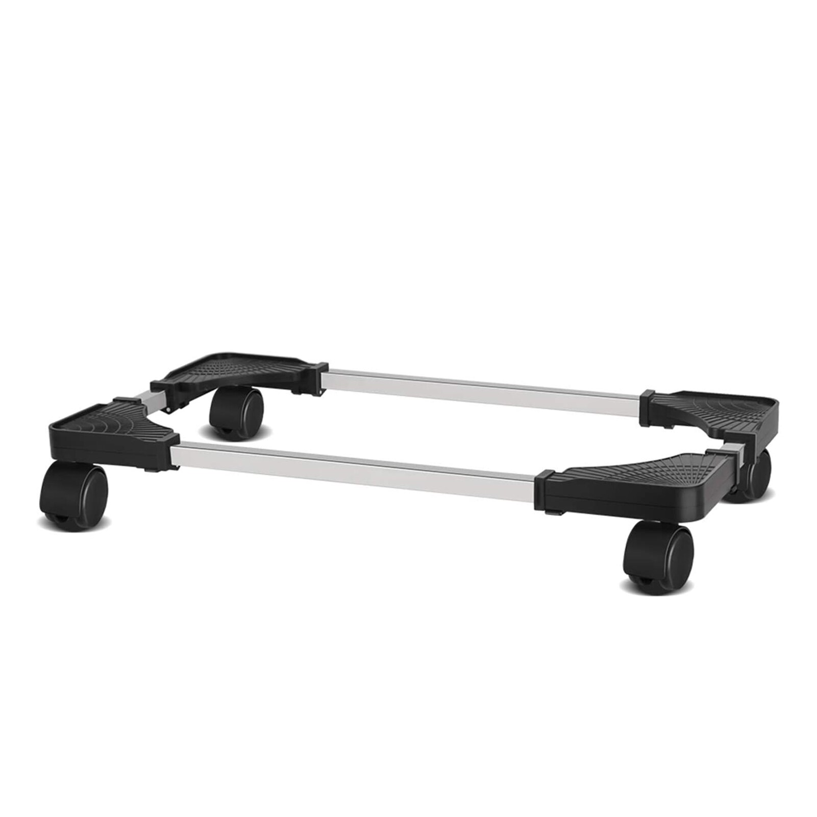 Support Mobile Pour Tour PC Avec Roulettes - Longueur Réglable 40-52 Cm, Acier Et PP, Design Robuste Noir