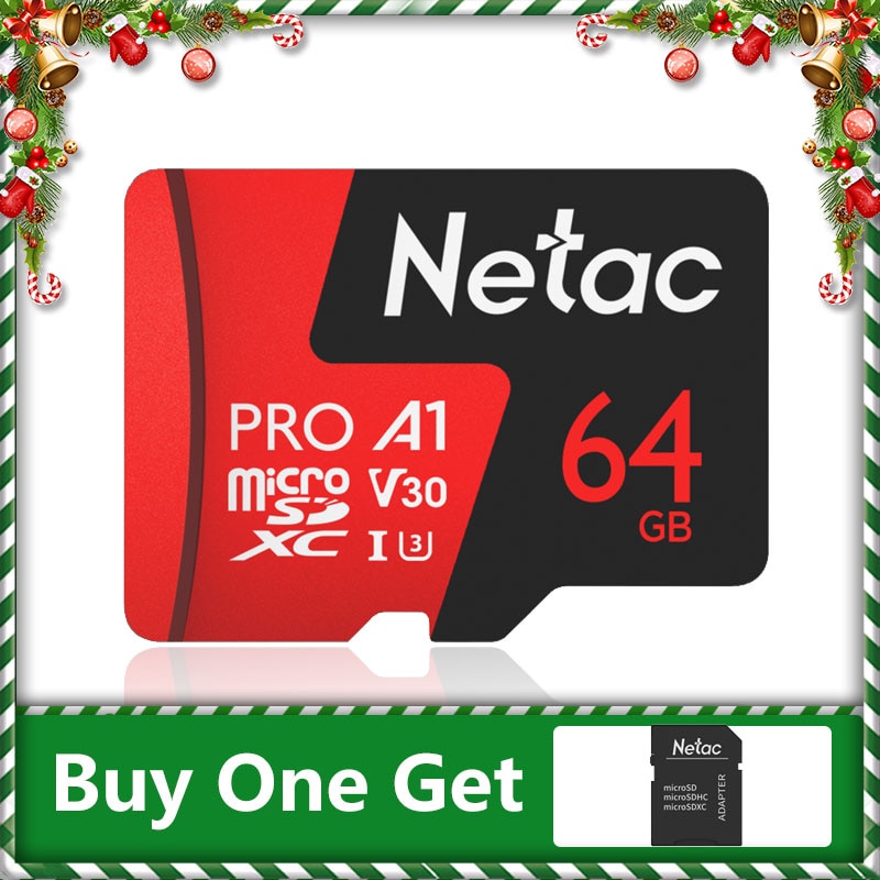 Netac Micro SD Card 64GB 128GB 256GB Class 10 UHS 1 U3 V30 Memory Card 64 128 GB Flash Microsd P500 Pro TF Card For Smartphone