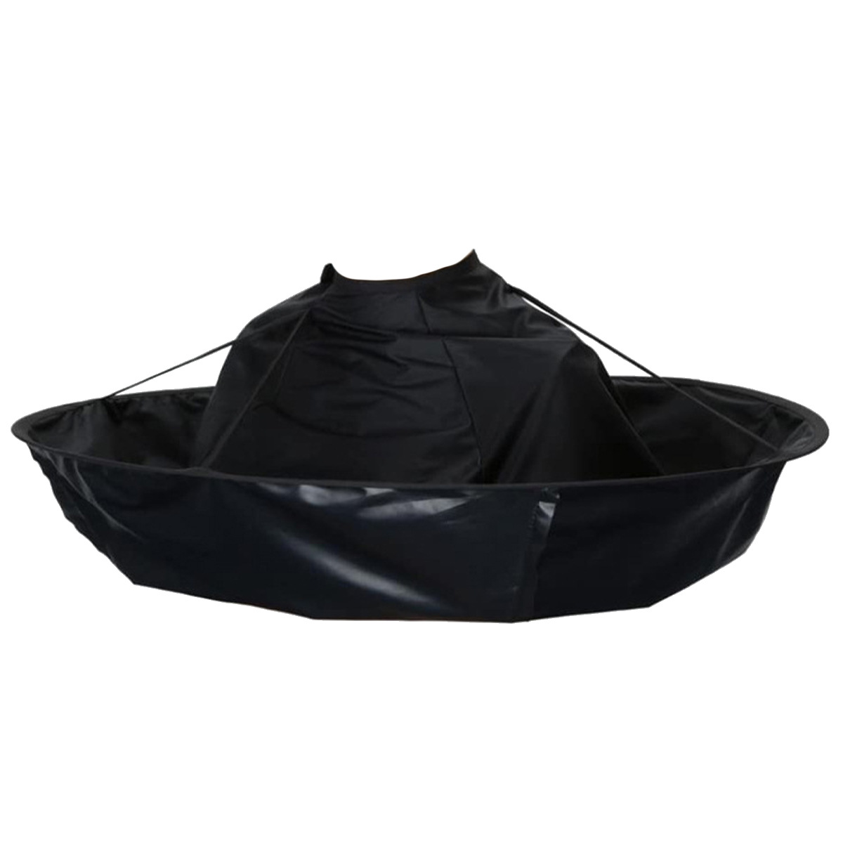 Cape de barbier professionnelle, parapluie pliable, Cape de coupe de cheveux, tablier de coupe de cheveux imperméable, outils de coiffure à domicile, bricolage: Black