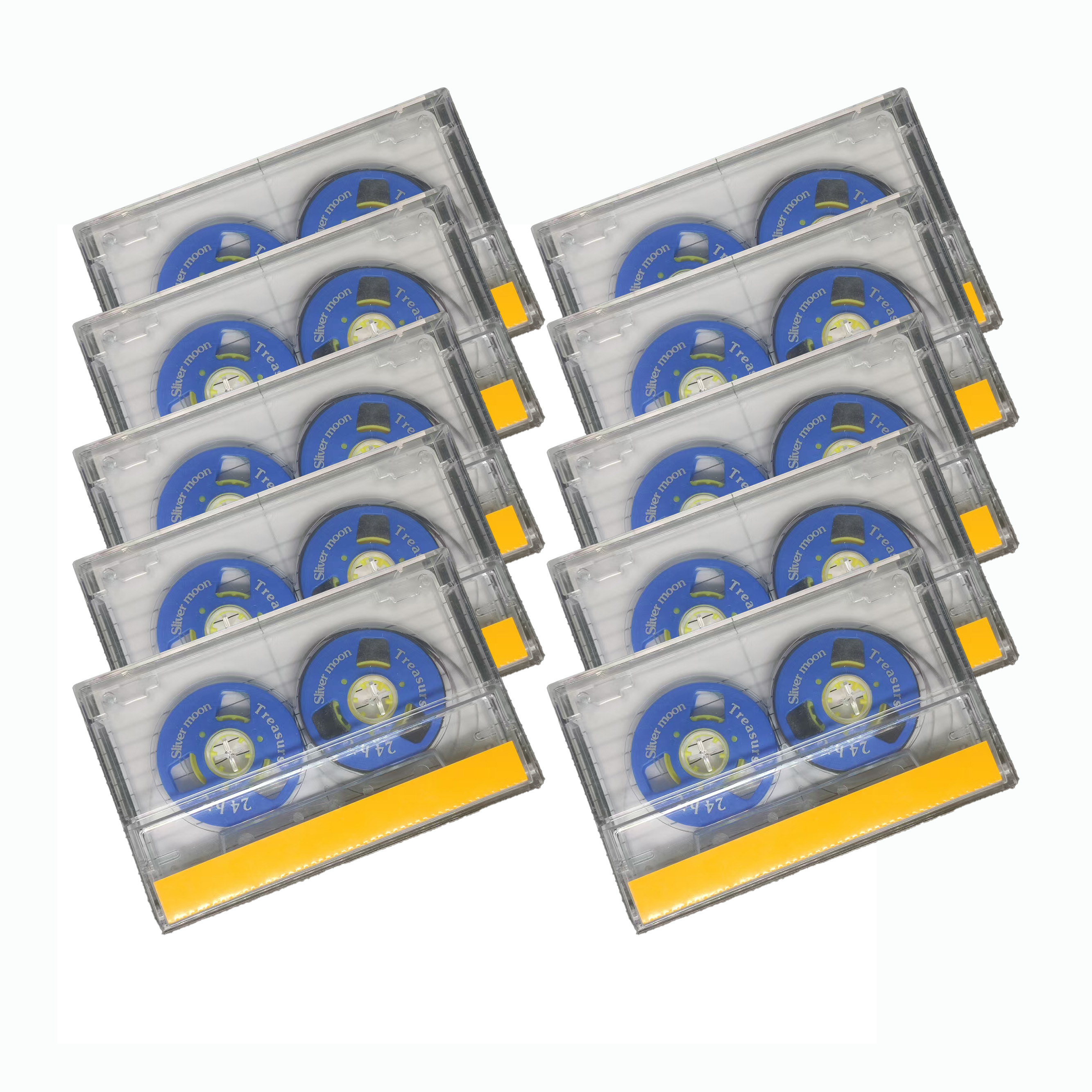 10Pcs Reel To Reel Tape Cassette 50Min Blank Tape Plastics Reel With Tape For Audio Recording: Blue