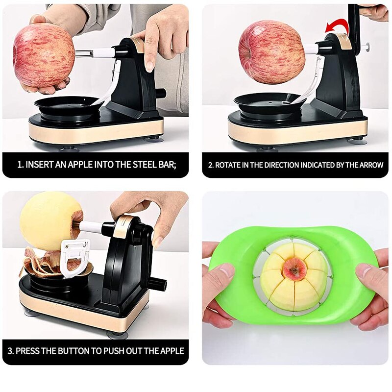 Hand-cranked Multifunctional Apple Peeler Machine Home Fruit Peeler With Apple Slicer Corer Cutter For Kitchen Convenience