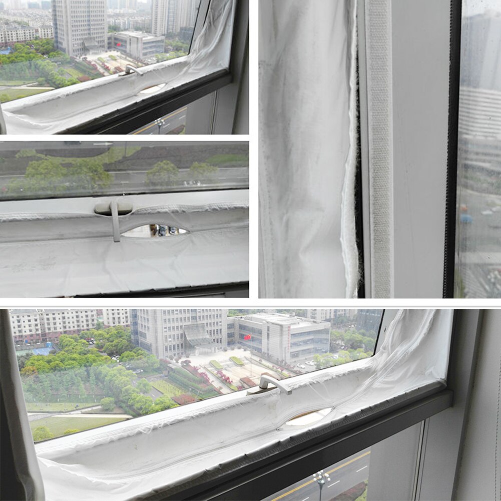 Push Pull Window AirLock White Flexible Cloth Universal Soft Board Seal Plate 4m For Mobile Air Conditioner