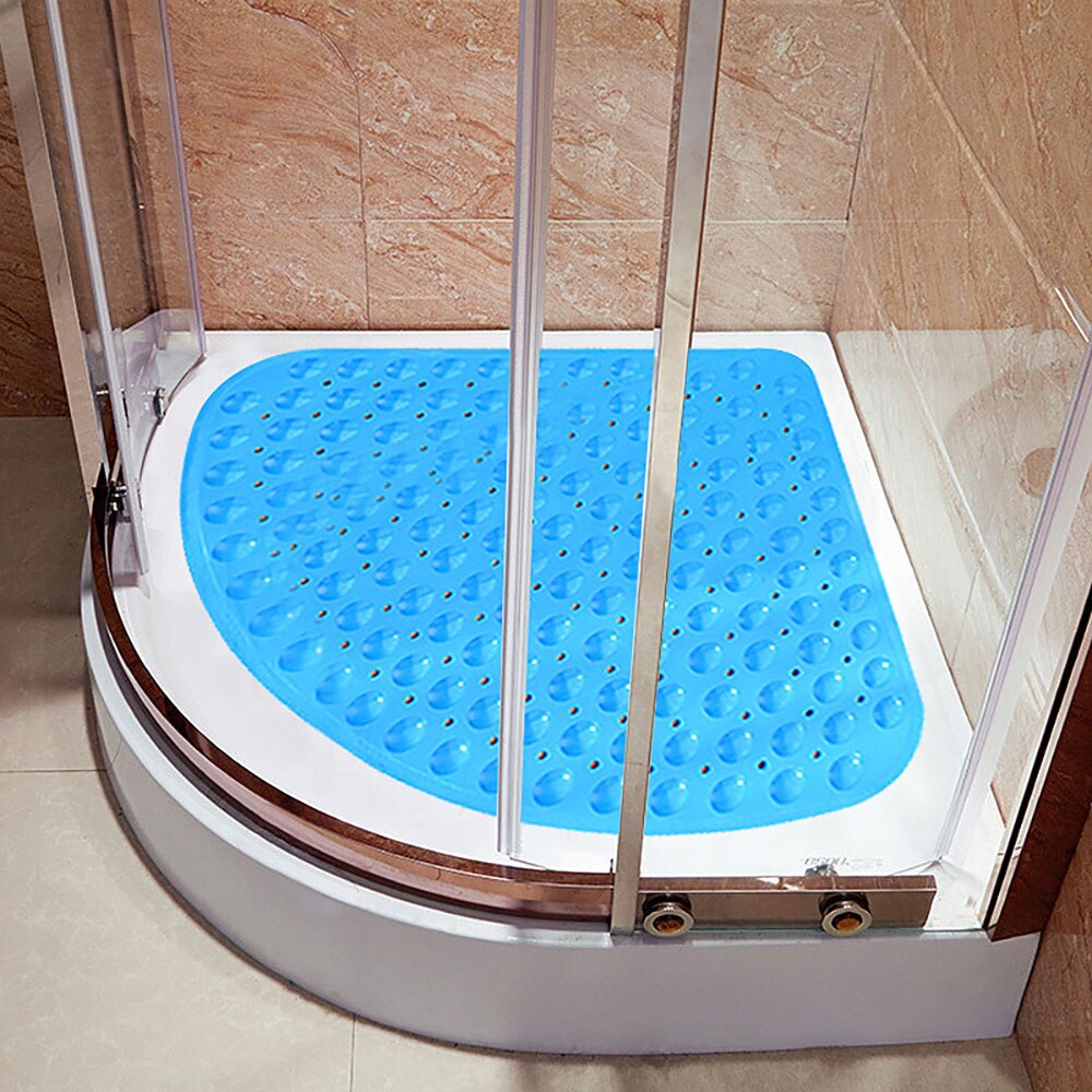 High Quantity Anti Slip Mat For Shower Hotel Toilet Fan-Shaped Antiskid Mat Triangle Bath Mat Drain Kitchen Bathroom Accessories