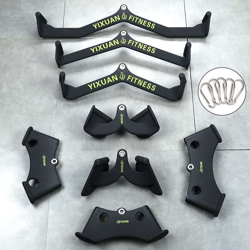 Gym fitness lat draghandtag tryck ner grepp pully kabel roddmaskin tillbehör hem rygg triceps träning träning t-bar