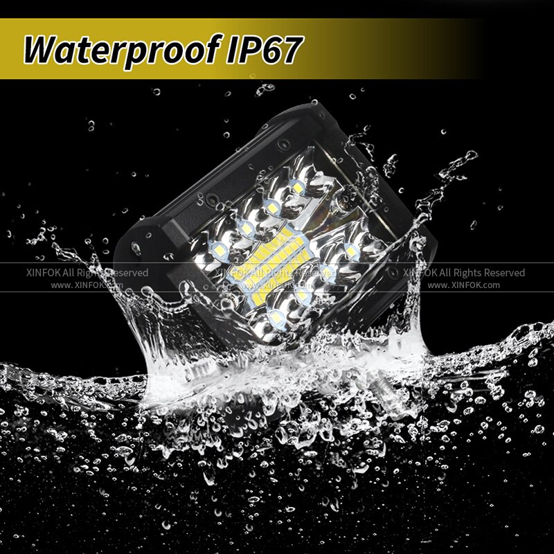 Xinfolk-Barra de luz LED para todoterreno, focos de trabajo de 12V y 24V, para camión, coche, SUV, 4WD, 4x4, barco, ATV, Barra de luces LED