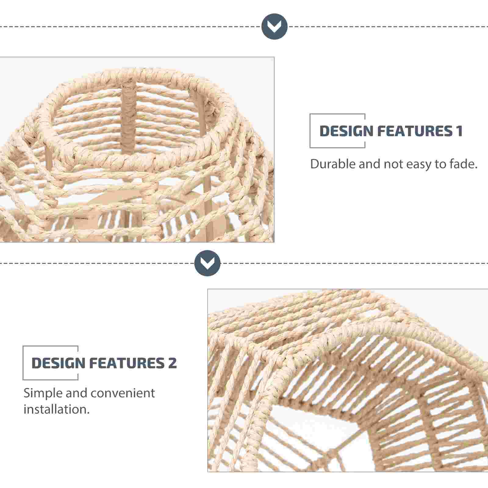 Home Lamp Cover Lampshade Paper String Woven Chandelier Lampshade