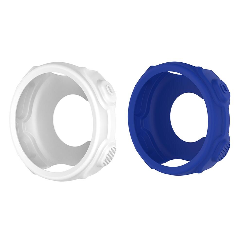 Para Garmin Forerunner 235 funda protectora de reloj para garmin forerunner 735xt funda de pantalla de reloj de muñeca de silicona: Blue and white